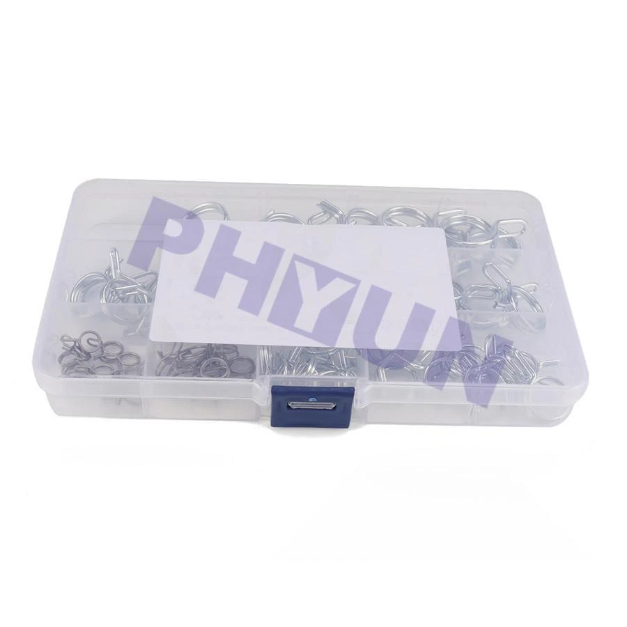 Abrazadera de resorte de tubo de manguera de línea de combustible de aceite de doble anillo de acero inoxidable 70x para automóvil motocicleta Foto 4 de 4