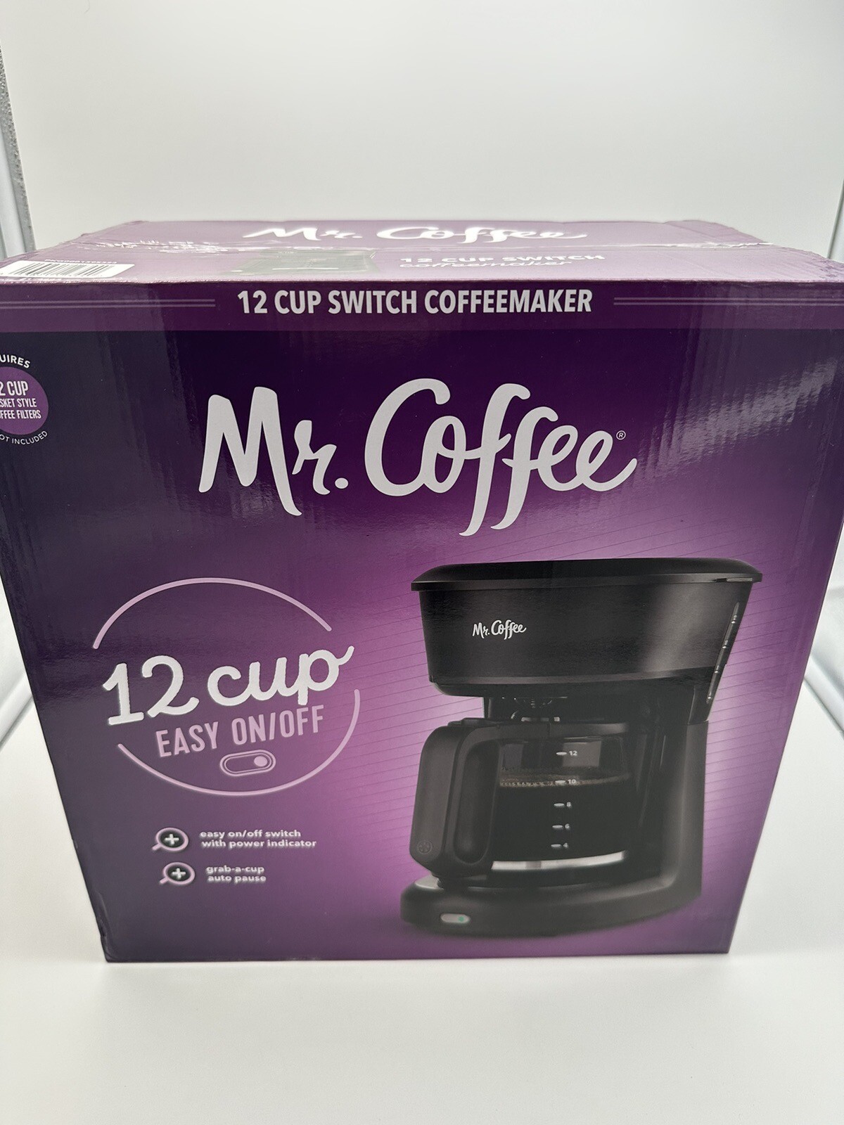 NEW IN BOX! Mr. Coffee 12Cup Switch Coffeemaker, Black Classic DW13RB