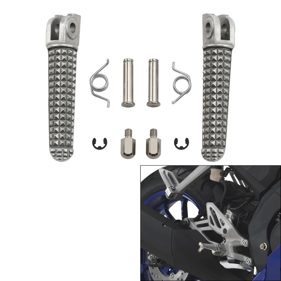 Reposapiés delanteros aptos para Yamaha YZF R1 98-25 YZF R6 99-20 YZFR6S 03-09 Foto 2 de 4