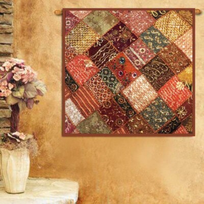 40' Dinning Room Wall Covering Tapestry Wall Hanging Patchwork Art Embroidery