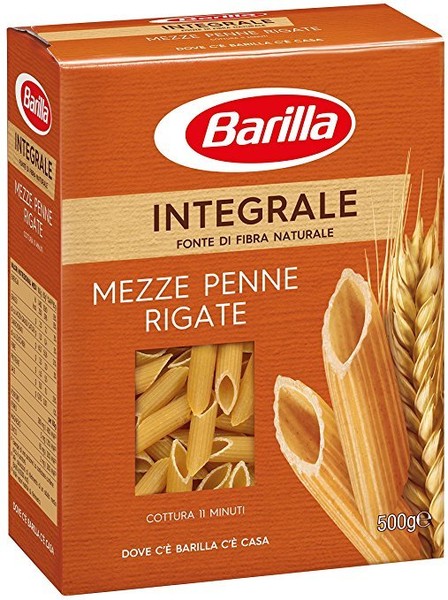 5X Pasta Barilla Mezze Penne Rigate Integrali Vollkorn Italienisch Nudeln 500 G-image