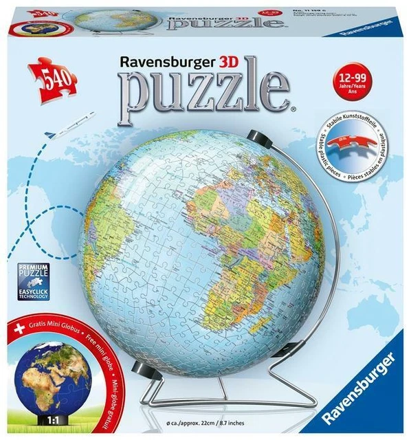 3D Puzzles mit Landkarten- & Weltkarten-Thema