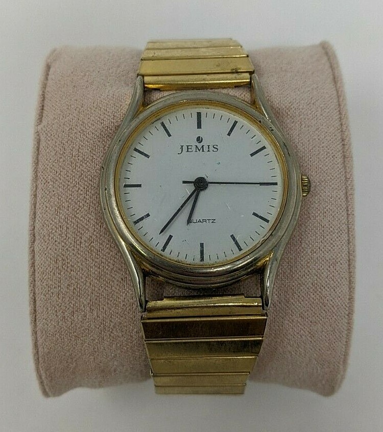 Jemis Watch Quartz Gold Tone Expandable Stainless Steel Band Jemis Watch Quartz Gold Tone Expandable Stainless Steel Band