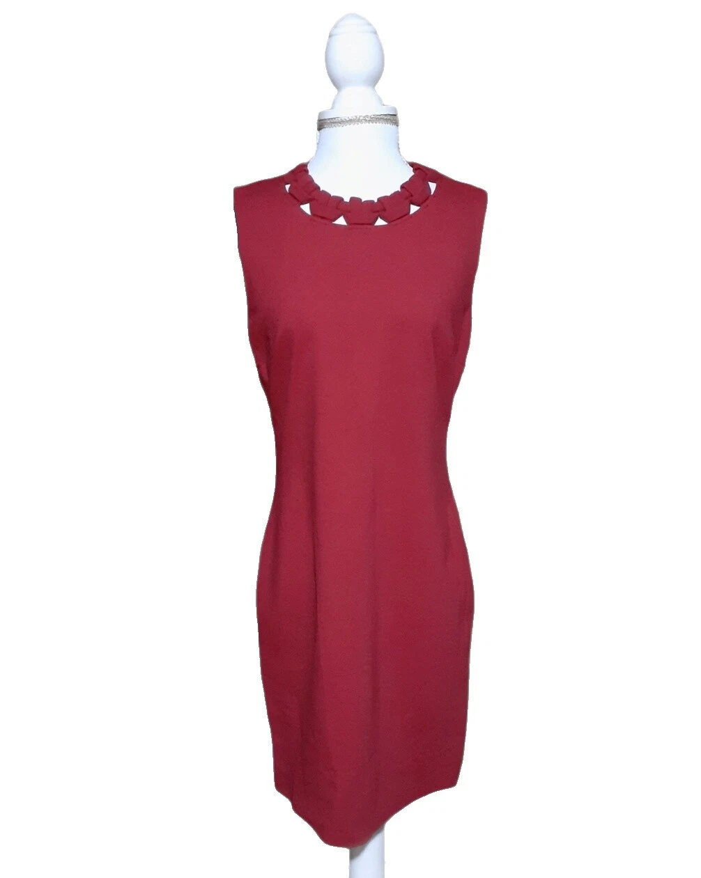 Partido sólido Diane von Furstenberg/vaina cóctel vestidos para mujeres