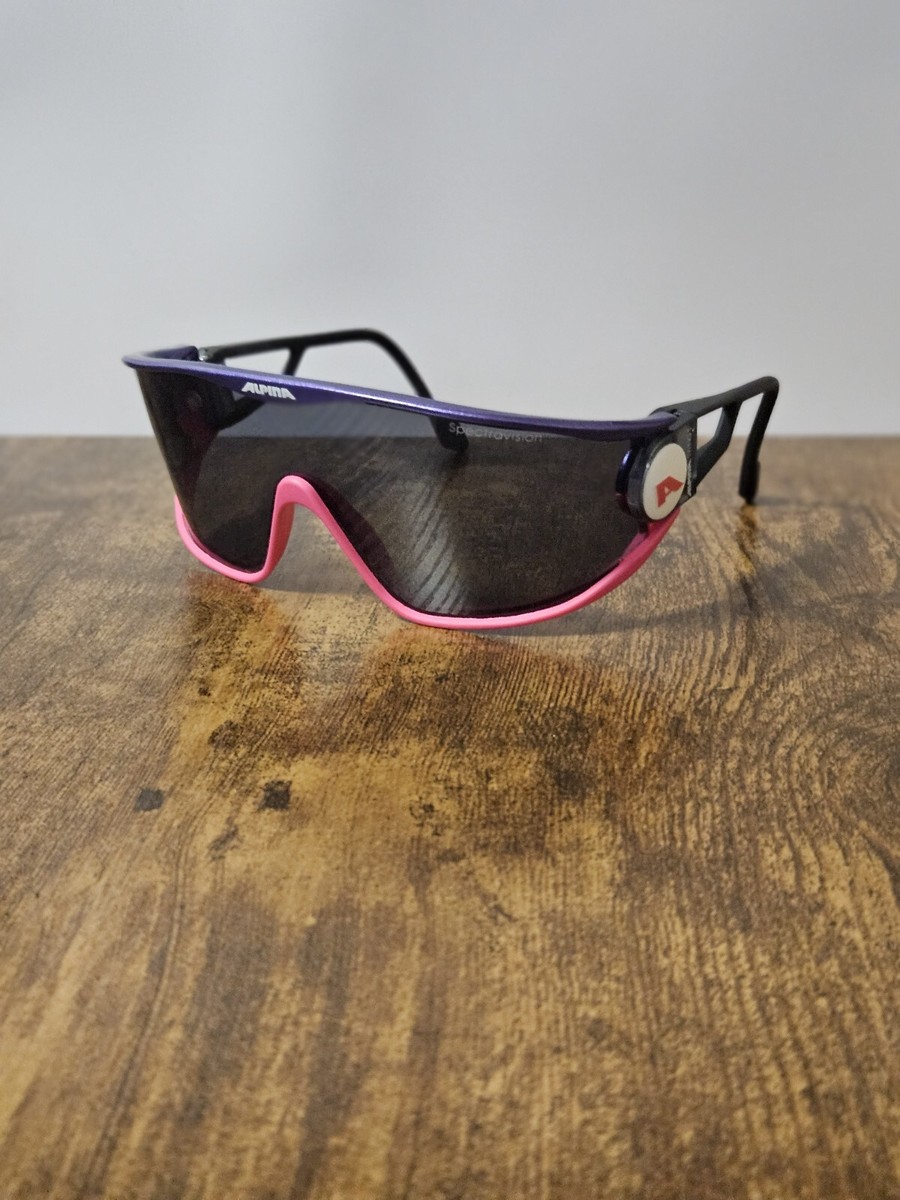 VINTAGE ALPINA OVERSIZED MULTICOLOR SHIELD SUNGLASSES MADE