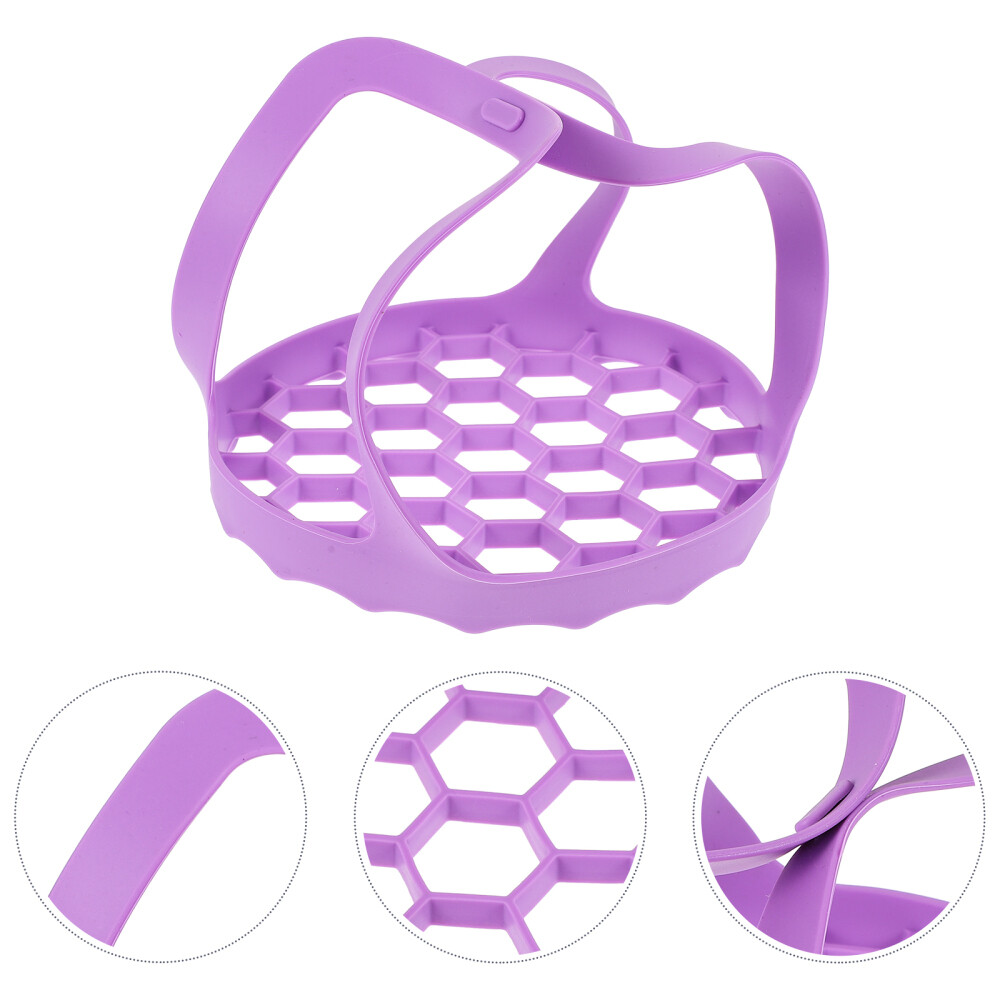 Silicone Egg Cooker Steamer Basket with Vegetable Drain Rack