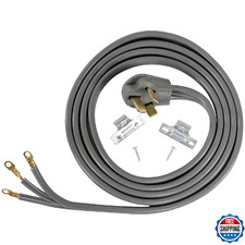 Certified Appliance Accessories 50-Amp Appliance Power Cord, 3 Prong Range Cord,