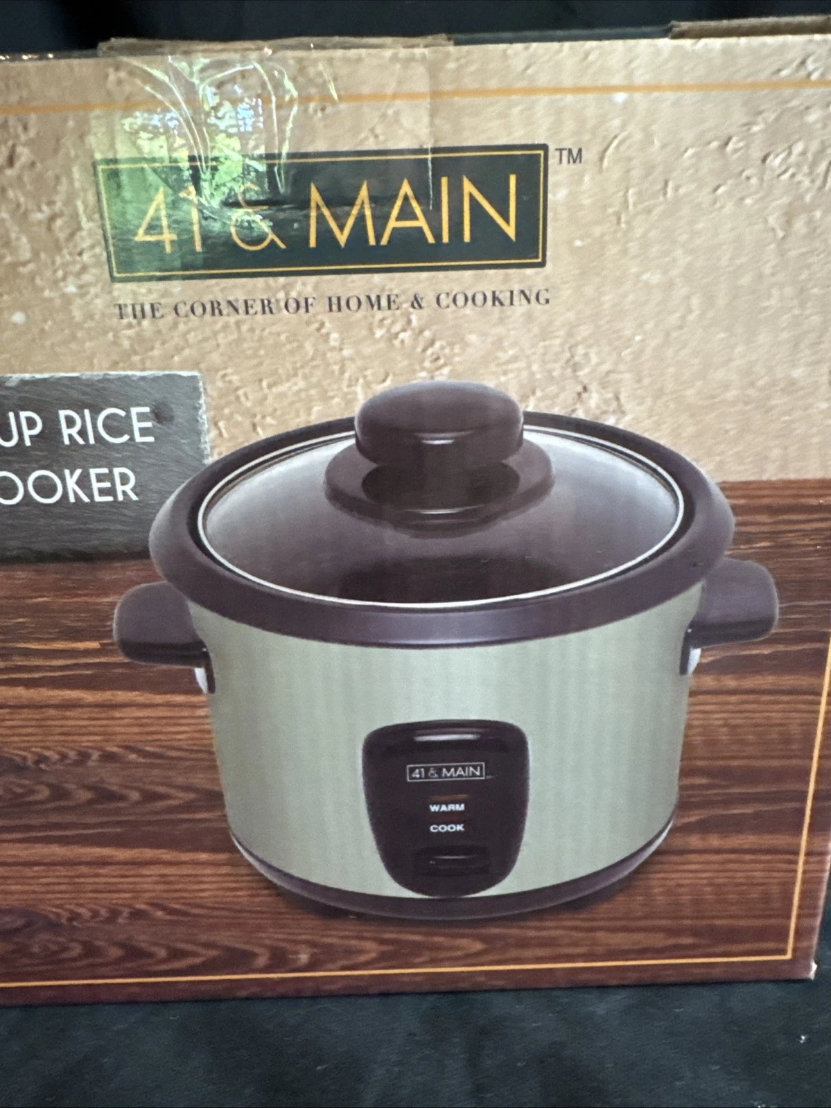 41 & Main 3 Cup Rice Cooker NIB Rustic Green Color