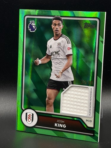 Josh King 2026-27 Topps Flagship Premier League Relics Green Rainbow Foil #/99