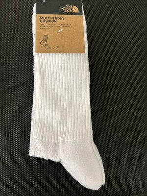 The North Face Multi Sport Cushion 3 Pack White Socks Men s Size Medium