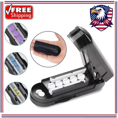 Pill Cutter Tablet Splitter Adjustable for Small & Large Pills Fast Easy Cut USA