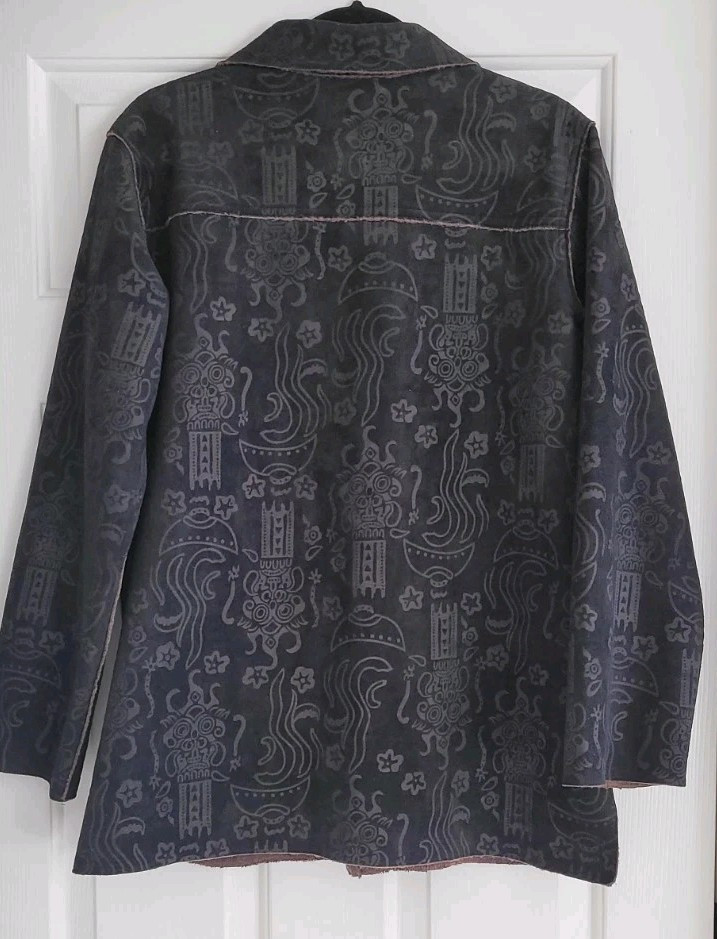 CHICOS Black Jacket Whimsical Pattern Super Soft … - image 2