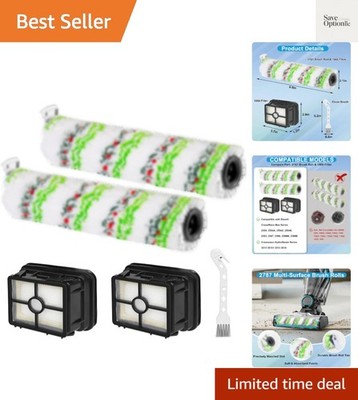 2 Pack Multi-Surface 2788 Pet Brush Rolls and 1866 Vacuum Filters Compatible ...