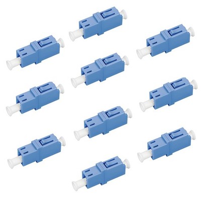 10 PCS Blue LC Fiber Optic Adapter LC To LC Simplex Singlemode Coupler
