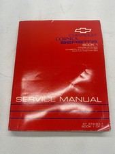Chevrolet Corsica Beretta Service Manual Book 1 St 374-93-1 Chevrolet Corsica Beretta Service Manual Book 1 St 374-93-1