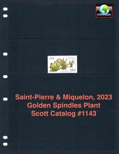 1/3 off $4.00 Scott Value - 2023 SPM ST PIERRE MIQUELON Plants CV MNH NH UMM