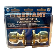 Defiant Brass 332-216 Bed And Bath Locking Interior Privacy Lock - New Sealed