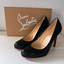 Christian Louboutin Simple Pump 100 Heels Black Leather Size EU 36 BNIB