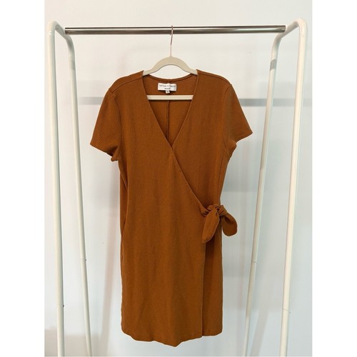 Madewell Rust-Tone Wrap Midi Dress