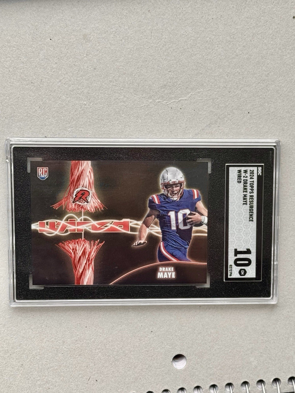 2024 Topps Resurgence Drake Maye Wired Case Hit #W-2 SGC 10