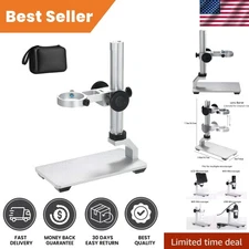 Aluminum Alloy Microscope Stand with Carrying Case - Adjustable & Sturdy