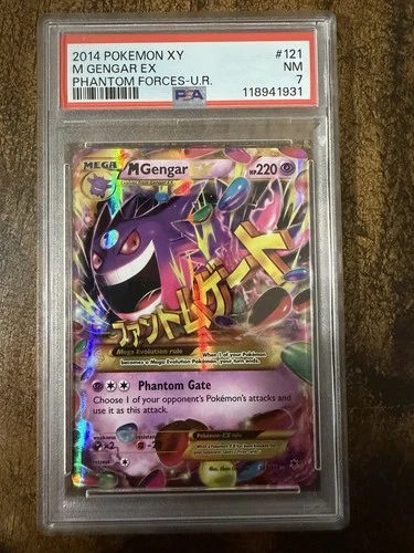 Pokémon M Gengar EX XY Phantom Forces #121/119 Secret Rare Holo Mega PSA 7