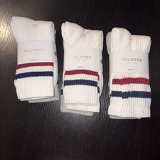 Gold Toe Men's Short Crew Socks, White, 6-Pack, Sport Cushioned