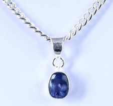 Blue Sapphire 3.10 Ct Natural Cushion Gems Certified Pendant Father's Day Deal