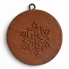 Keks Pl&auml;tzchenform Stempel Vintage Pressform Schneeflocke Springerle Anis Paradies
