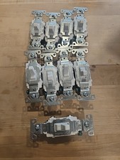 9NEW Eaton Single Pole Toggle Switch COMMERCIAL 20A 120/277V CSB120W White LOT