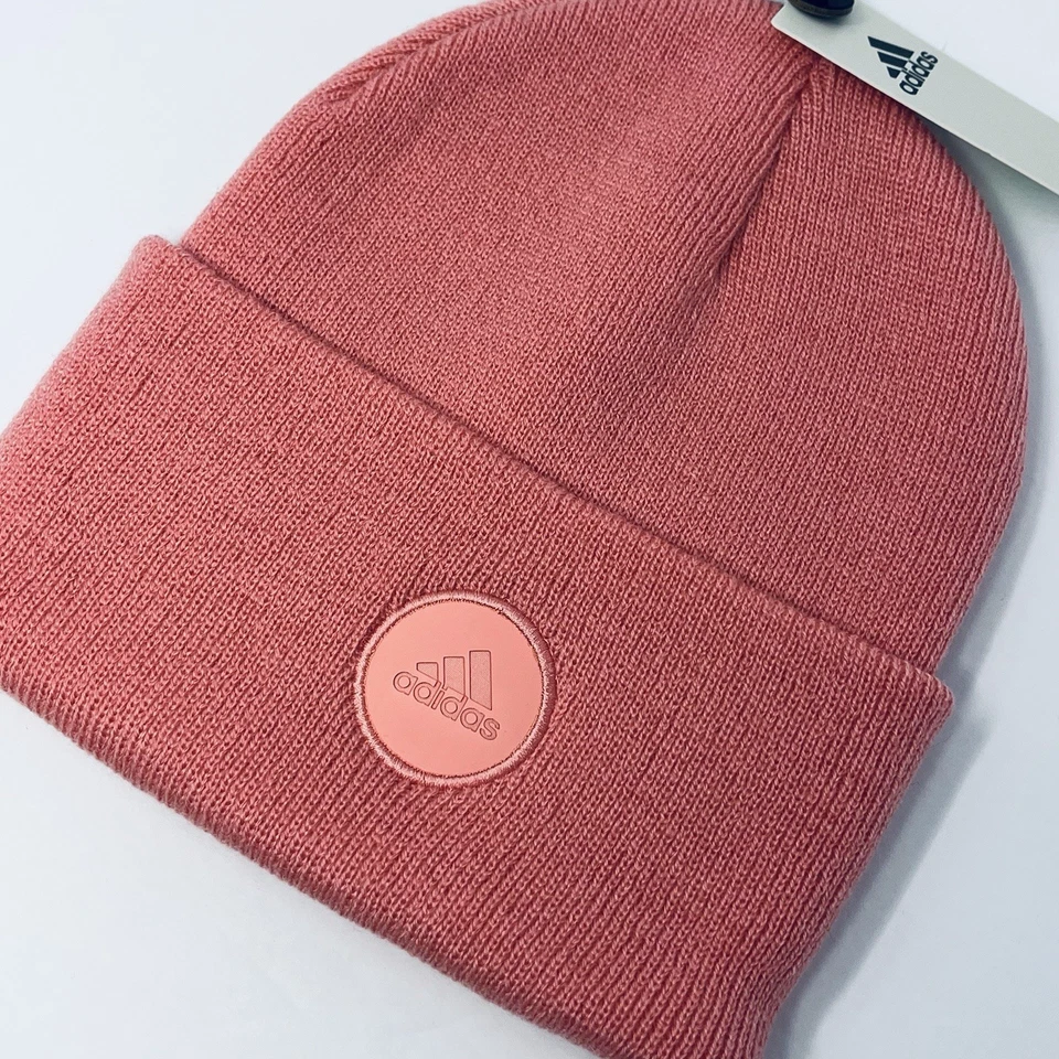 Adidas Mujer Puños Anchos 2 Pliegues Gorro Invierno Gorra Tobogán Semi Rosa Chispa Foto 3 de 4