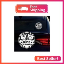 Baby on Board Sticker for Cars, Nouiroy 2PCS Kids on Board Super Strong Reflecti
