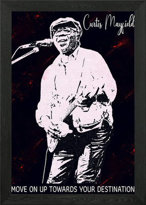 Curtis Mayfield Gerahmtes Wandbild Poster Leinwanddruck Bild