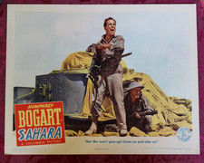 SAHARA 1943 Humphrey Bogart Original Vintage Best LOBBY CARD VERY RARE POSTER
