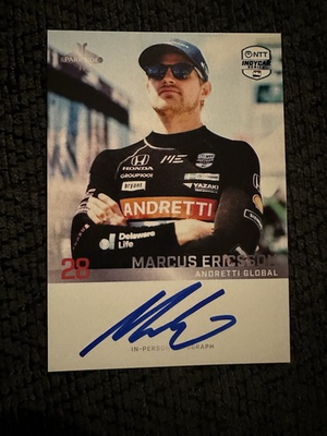 #ad Marcus Ericsson Signed Card Parkside 100 Days To Indy 500 Exclusive 2 13 26 2026 $19.99