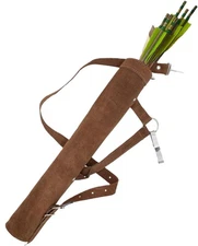 LC's Archery Back Arrow Quiver -Genuine Leather Arrow Quiver-Traditional Hand...