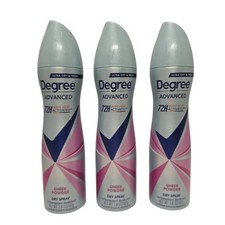 Lot of 3 Degree Advanced Antiperspirant Deodorant Spray 3.8oz Sheer Powder