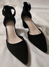 DREAM PAIRS Annee Pointed Toe Low Chunky Heels Pump Shoes