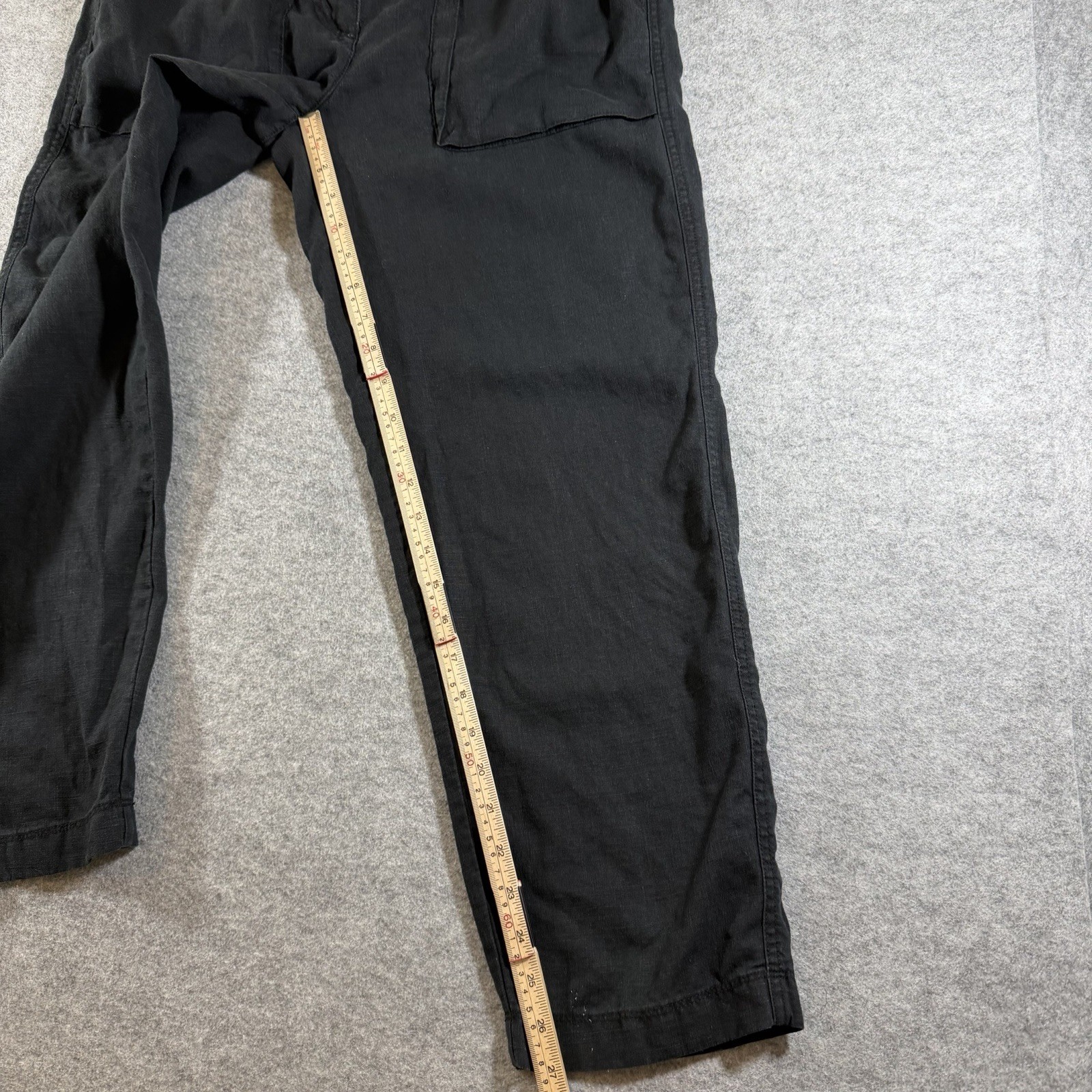 J Crew Linen Blend Pants Womens 6 Black Loose Lounge Beach Coastal Breathable thumbnail 6