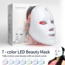 7 Colors Facial LED Mask Photon Skin Therapy Rejuvenation Wireless Anti Aging