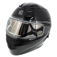 CKX Flex RSV Modular Snowmobile Helmet Double Shield Amber Visor Matte Black