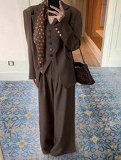 Damen Anzug Set 3-teilig Braun S 36 Suits Office Business