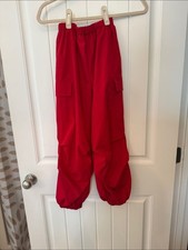 SHEIN Red Elastic Waist Kids Pants