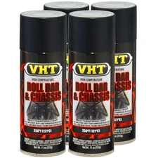 VHT Paint VHTSP671 (4-PACK); Roll Bar & Chassis 11oz Aerosol Satin Black 250°F