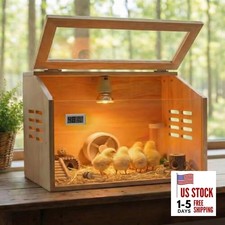 Brooder Box for Chicks Thick Wooden Chicken Brooder Box Small 15.7x12x12 in 
