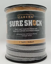 Zareba Sure Shock Heavy Duty Electric Fence Tape, 1" x 500ft