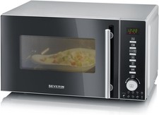 SEVERIN 3-in-1 Mikrowelle mit Grill und Heißluftfunktion, Minibackofen mit 10