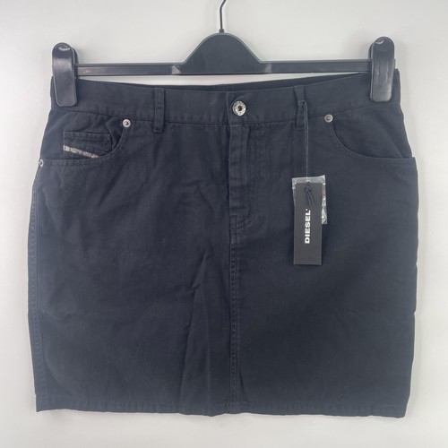 Diesel De-Modung Gonna di Denim, Taglia W30, Nero (XL2056) - Foto 2 di 17