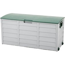 290L Green - Top Garden Storage Box with Rustic Charm