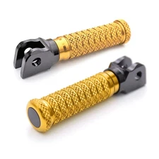 Gold CNC Rider Front Foot Pegs M-Grip For BMW R nineT 14 15 16 17 18